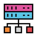 Networking color line icon Royalty Free Stock Photo
