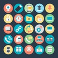 Networking Colored Vector Icons 2 Royalty Free Stock Photo