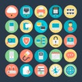 Networking Colored Vector Icons 3 Royalty Free Stock Photo