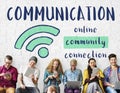 Networking communication Connection Share Ideas Concept Royalty Free Stock Photo