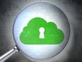 Networking concept: Cloud With Keyhole optical Royalty Free Stock Photo