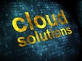 Networking concept: Cloud Solutions on digital background Royalty Free Stock Photo