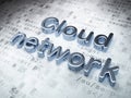 Networking concept: Silver Cloud Network on digital background Royalty Free Stock Photo