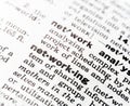 Closeup of the word networking in the dictionary