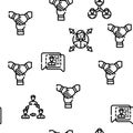 Networking Global Communication Vector Seamless Pattern Royalty Free Stock Photo
