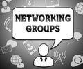 Networking Groups Indicates Global Communications 3d Illustration