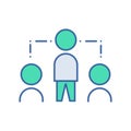 Networking icon. vector Scheme and Diagram symbol. flat networking icon Royalty Free Stock Photo