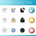 Networking icons set Royalty Free Stock Photo