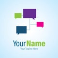 Networking ideas chat graphic design logo icon