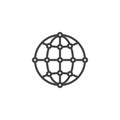 Networking infrastructure line icon