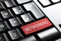 Networking, Keyboard button enter symbol Royalty Free Stock Photo