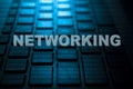 Networking keyword on keyboard Royalty Free Stock Photo
