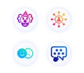 Networking, Like and Clown icons set. Ranking star sign. Vector