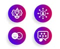 Networking, Like and Clown icons set. Ranking star sign. Vector