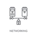 Networking linear icon. Modern outline Networking logo concept o