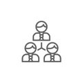 Networking men outline icon. Elements of Business illustration line icon. Signs and symbols can be used for web, logo, mobile app Royalty Free Stock Photo