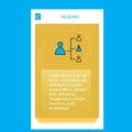 Networking mobile vertical banner design design. Vector Royalty Free Stock Photo