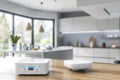 Networking smart homes with AI security cameras protect seniors by monitoring with machine learning and updating protective measur