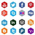 Networking social media icons