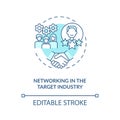 Networking in the Target industry concept icon