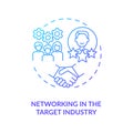 Networking in the Target industry concept icon