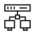 Networking vector line icon Royalty Free Stock Photo