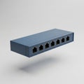 NetworkSwitch Router Connectivity LowPoly MatteBlue Royalty Free Stock Photo