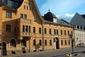 Netzschkau, Germany - April 4, 2023: Town hall of Netzschkau, a small town in the Saxon Vogtland region