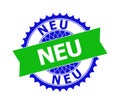 NEU Bicolor Clean Rosette Template for Stamps Royalty Free Stock Photo