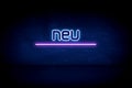 Neu - blue neon announcement signboard