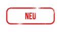 Neu - red grunge rubber, stamp Royalty Free Stock Photo