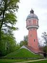 Neu-Ulm, Germany - April, 15, 2024: View at the water tower in Neu-Ulm.