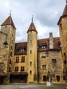 The Neuchatel castle, dated back to 12th century, is a Swiss heritage site of national significance Royalty Free Stock Photo