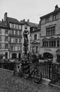 Neuchatel Switzerland the Banneret statue Royalty Free Stock Photo