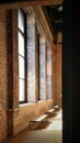 Neues Museum, Berlin - gallery with benches Royalty Free Stock Photo