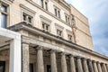 The Neues Museum Colonnade on Museum on Museum Island In Berlin Germany