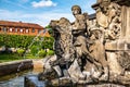 The Neues Schloss, New Palace and the Margrave Fountain in Bayreuth, Germany