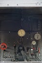 Dials of an old steam locomotive