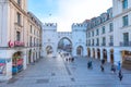 Neuhauser Street and Karlsplatz Gate in Munich, Germany Royalty Free Stock Photo