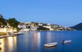 Neum city in the evening, tourist resort in Bosnia and Herzegovina