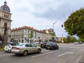 The Neumann Palace and The National Bank Palace - Arad county - Romania Royalty Free Stock Photo