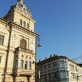 Neumann Palace - Street corner in the center of Arad city