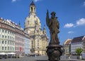 Neumarkt and Frauenkirche in Dresden, Germany Royalty Free Stock Photo