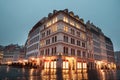 Neumarkt near Frauenkirche at night in Dresden, Germany Royalty Free Stock Photo