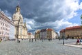 Neumarkt New Market square with Frauenkirche Church of Our Lady, Dresden, Germany Royalty Free Stock Photo