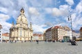 Neumarkt New Market square with Frauenkirche Church of Our Lady, Dresden, Germany Royalty Free Stock Photo