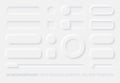 Neumorphic App Light UI Design Elements Set Vector Royalty Free Stock Photo