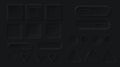 Neumorphic black buttons for dark ui application Royalty Free Stock Photo