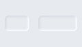 Neumorphic buttons. Simple trendy design elements UI components isolated on light background. Control element for