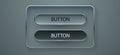 Neumorphic UI Buttons Set. Modern Soft User Interface Design. Royalty Free Stock Photo